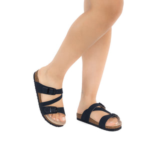 311009 Garrapata Sandalia Textil Negro