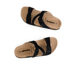 311009 Garrapata Sandalia Textil Negro