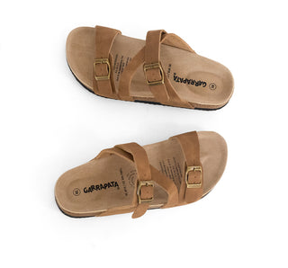311009 Garrapata Sandalia Textil Ocre