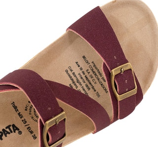 311009 Garrapata Sandalia Textil Vino
