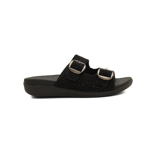 312001 Garrapata Sandalia Textil Negro