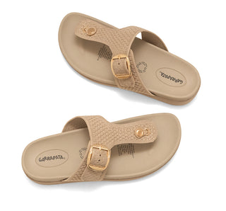 312002 Garrapata Sandalia Textil Beige