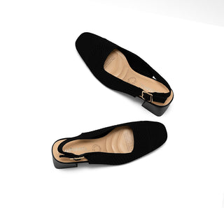 664001 Garrapata Zapatilla media Textil Negro