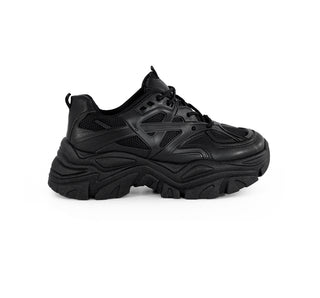 YX619 Garrapata Tenis Sintético Negro