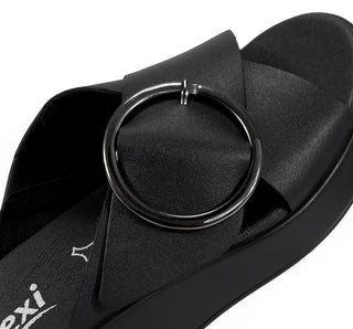 127901 Flexi Sandalia Piel Negro