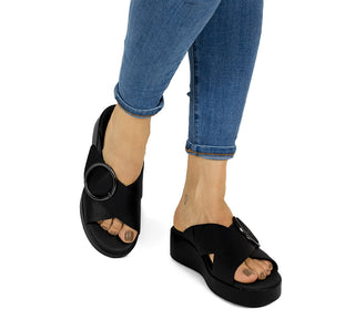 127901 Flexi Sandalia Piel Negro