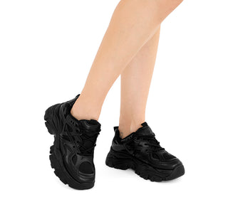 YX619 Garrapata Tenis Sintético Negro