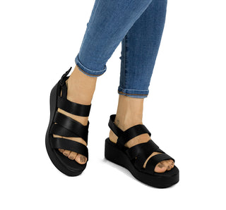 127904 Flexi Sandalia Piel Negro