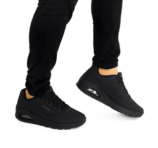 52458 Skechers Tenis Textil Negro