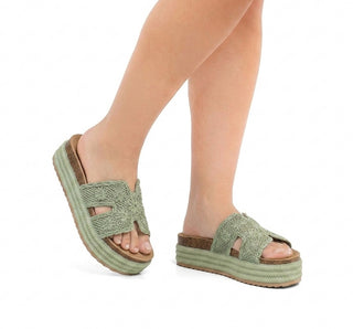 411001 Garrapata Sandalia Textil Verde