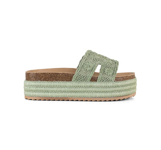 411001 Garrapata Sandalia Textil Verde