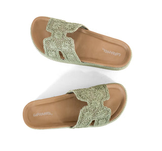 411001 Garrapata Sandalia Textil Verde