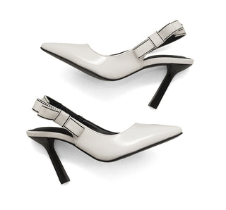 411002 Lady paulina Zapatilla alta Charol Blanco