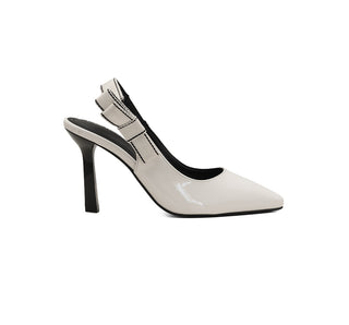 411002 Lady paulina Zapatilla alta Charol Blanco