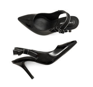 411002 Lady paulina Zapatilla alta Charol Negro