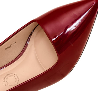 763001 Garrapata Zapatilla media Charol Vino