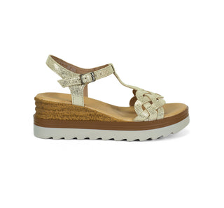 127703 Flexi Sandalia Piel Oro