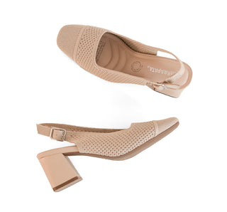 664001 Garrapata Zapatilla media Textil Beige