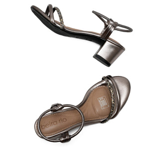 8246.1205 Beira rio Sandalia Metalizado premium Inox