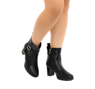 774002 Garrapata Botin Sintético Negro
