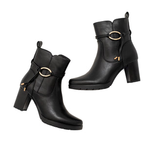 774002 Garrapata Botin Sintético Negro