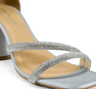 22714 Lady paulina Sandalia Escala Plata