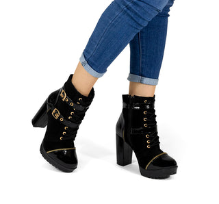 8-5502 Sarah studio Botin Buck Negro