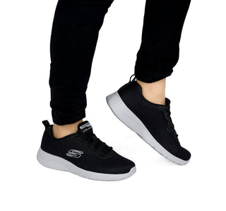 894046 Skechers Tenis Textil Negro gris