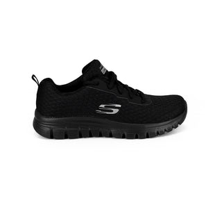 896028 Skechers Tenis Textil Negro gliter