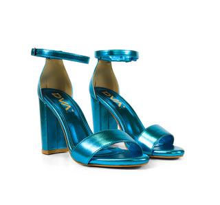 P21735 Dva Sandalia Napa metalica Azul turquesa