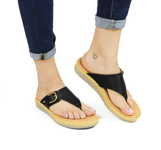 100221 Flexi Sandalia Piel Negro