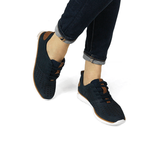 107602 Flexi Tenis Piel Azul marino