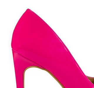 640601 Ozono Zapatilla alta Charol Rosa neón