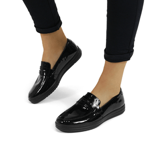 109403 Flexi Mocasin Charol Negro