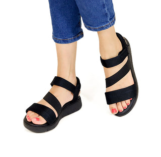 11460 Hispana Sandalia Malla Negro