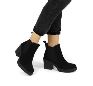 12311 Ambishoes Botin Gamuza / ante Negro
