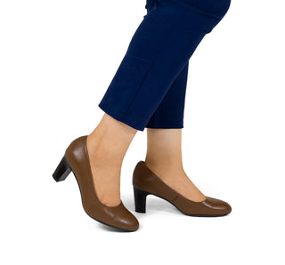 124401 Flexi Zapatilla media Piel Cafe