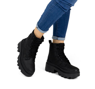 647401 Ozono Botin Textil Negro