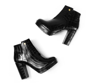 8-5550 Sarah studio Botin Drillo Negro