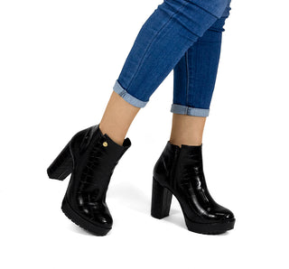 8-5550 Sarah studio Botin Drillo Negro