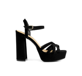 17302 Lady paulina Sandalia Nubuck Negro