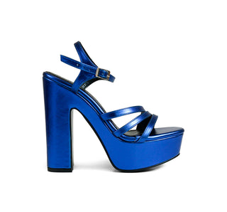 9656 Dorelli Sandalia Napa metalica Azul