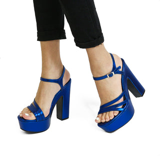 9656 Dorelli Sandalia Napa metalica Azul