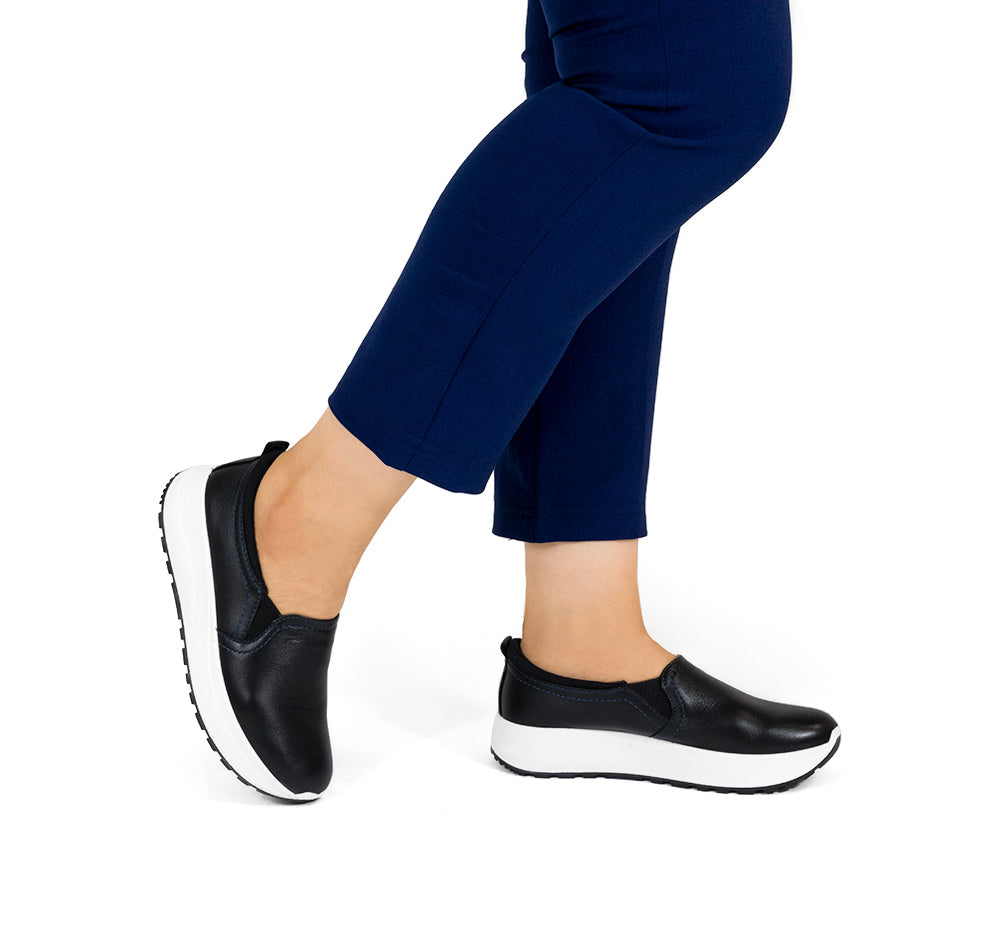 117207 Flexi Tenis Piel Negro Zapaterias Candy