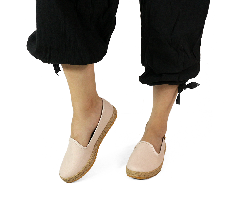 5696.204 Moleca Flats Lona Beige Zapaterias Candy